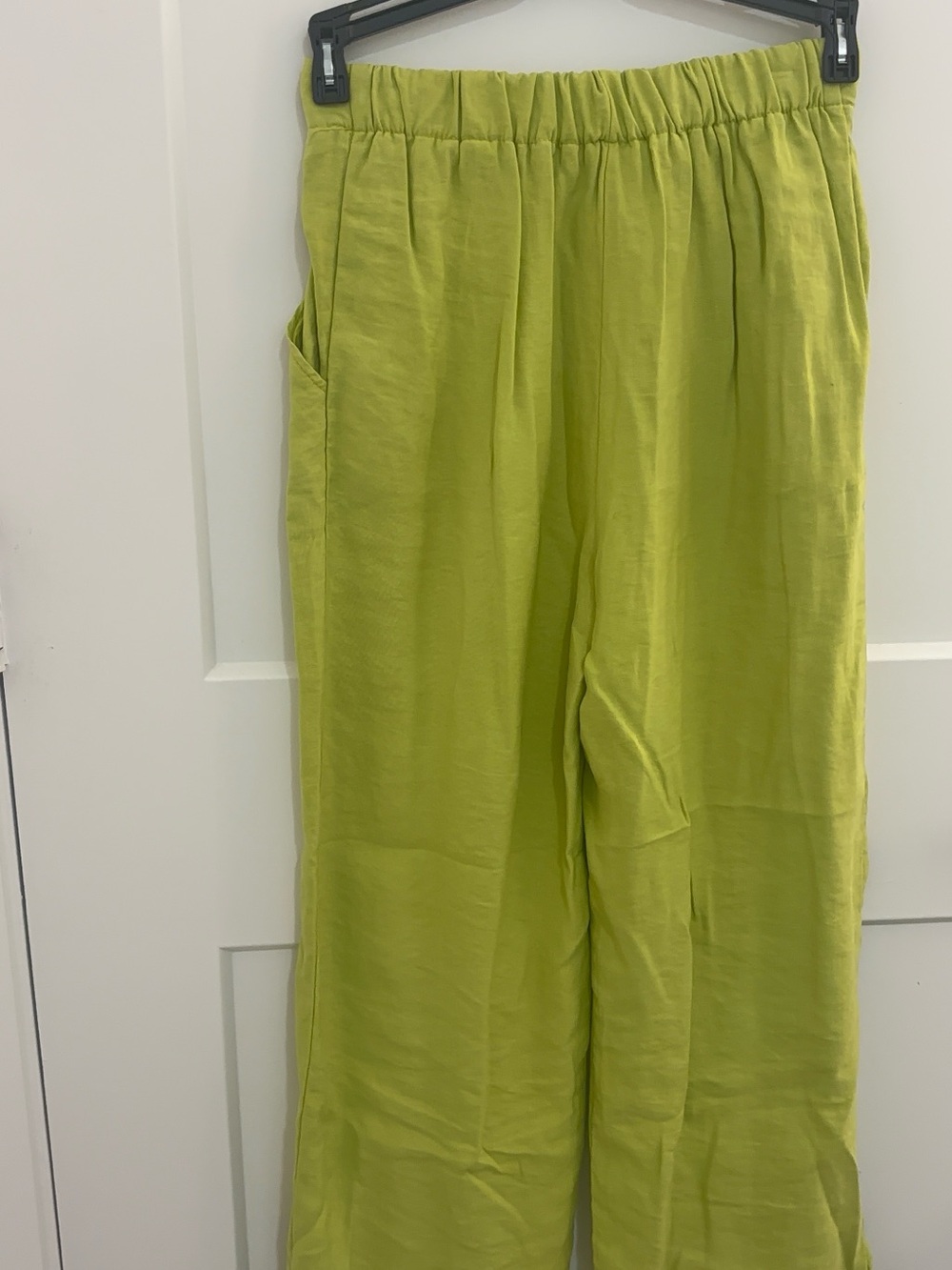 Zara Lime Green Wide-Leg Pants (11/12 Kids) - Picture 4 of 7